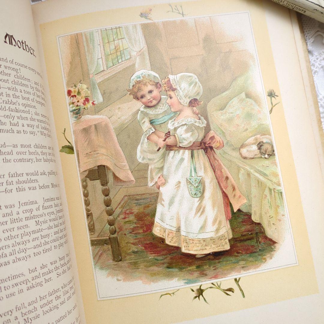 あき 超稀少1893アンティーク絵本 ヴィクトリアン 児童書 洋書古書