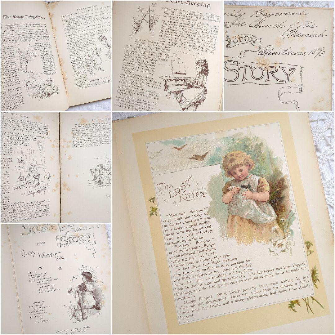 あき 超稀少1893アンティーク絵本 ヴィクトリアン 児童書 洋書古書