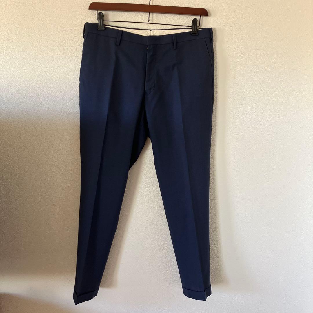 中村圭 パンツ2本 美品 Paulsmithネイビー テーパードスラックス