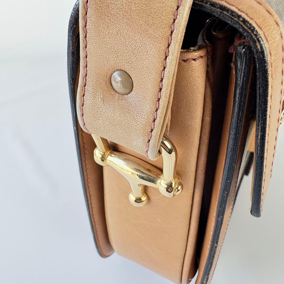 セリーヌ　Cマカダム ショルダーバッグ 馬車金具 ゴールド金具 ブラウン