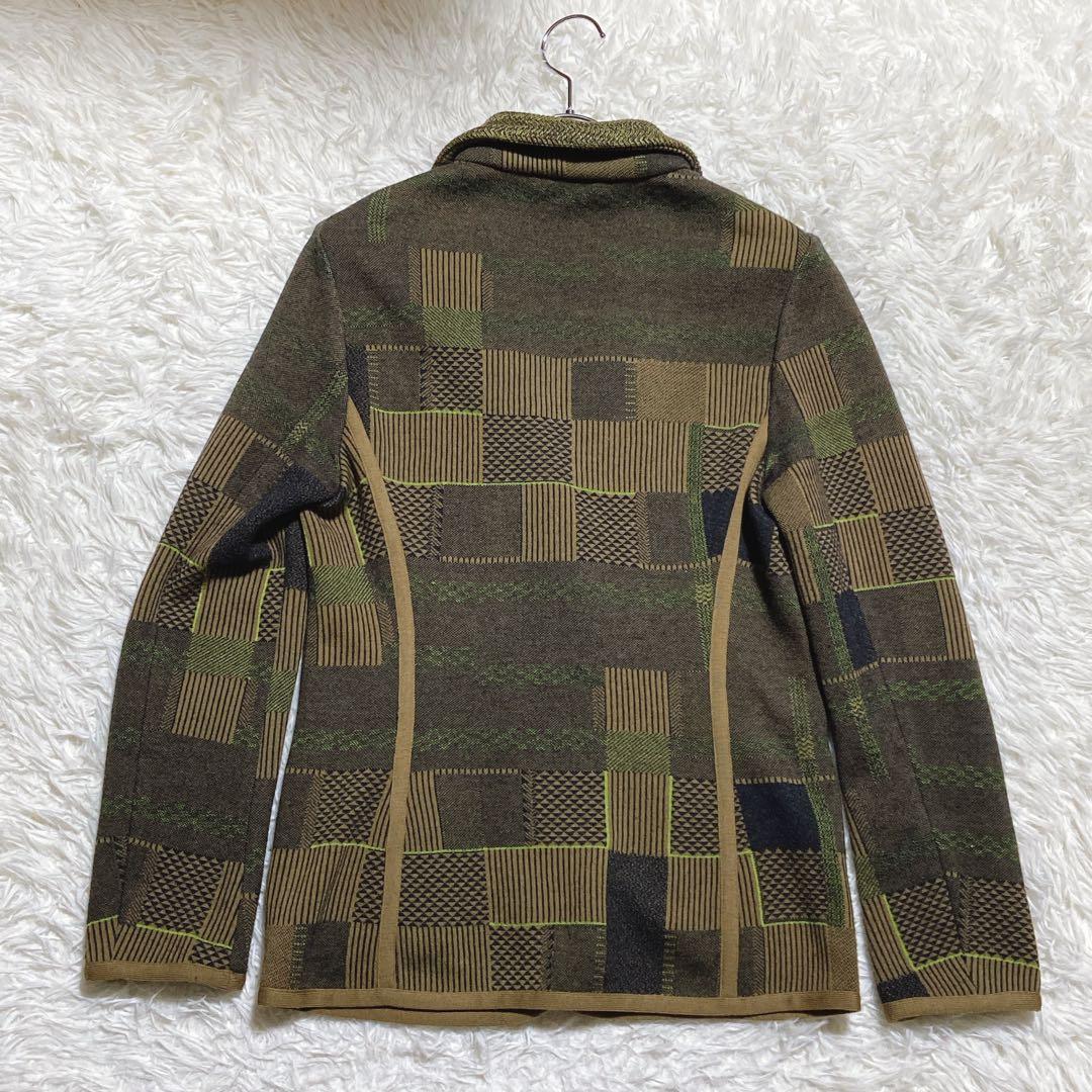 サチコ♥️ ⭐️ETRO エトロ　ニットジャケット　シングル　パッチワーク
