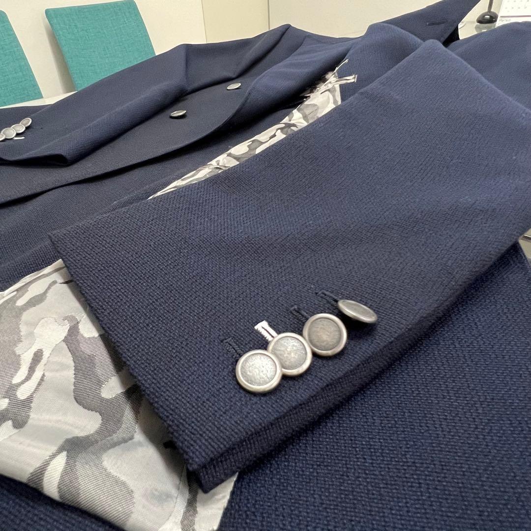 ◆イタリア生地使用　オーダーダブルジャケット　48相当