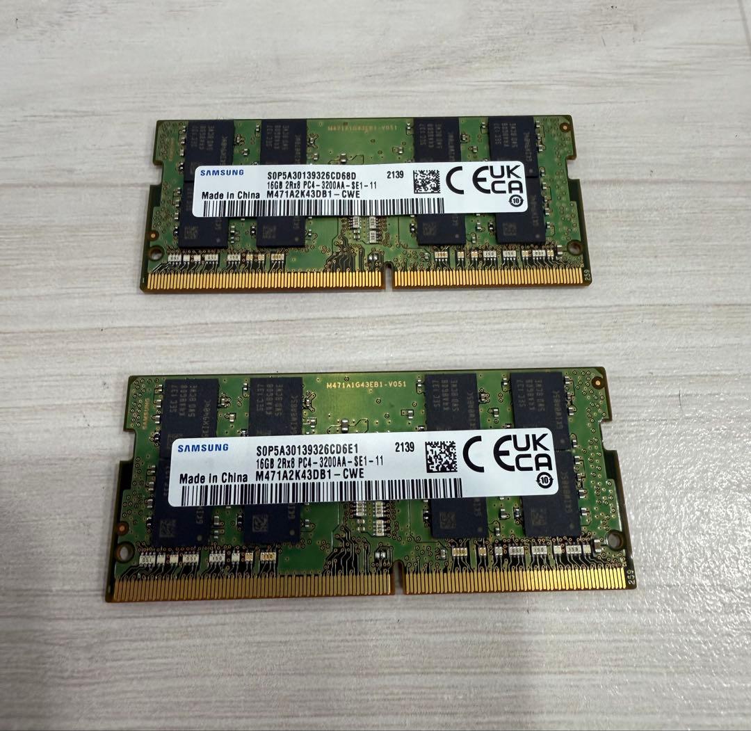16GB メモリーセット 16GB×2枚　32GB PC4-3200