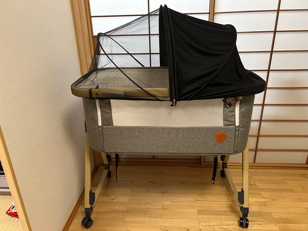 【美品】HZDMJベビーベッド 添い寝 折り畳み式 キャスター