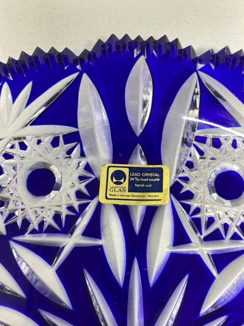 旧東ドイツ製　切子　Lausitzer Glas