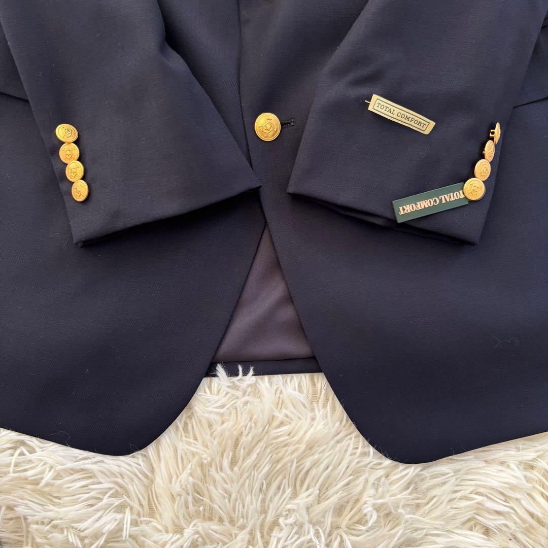未使用ラルフローレンRALPH LAUREN 金釦紺ブレ2Bテーラードジャケット