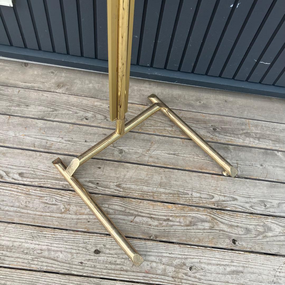 北欧レトロ アイアンフレーム 斜めがけポールハンガー ハンガーラック ゴールド