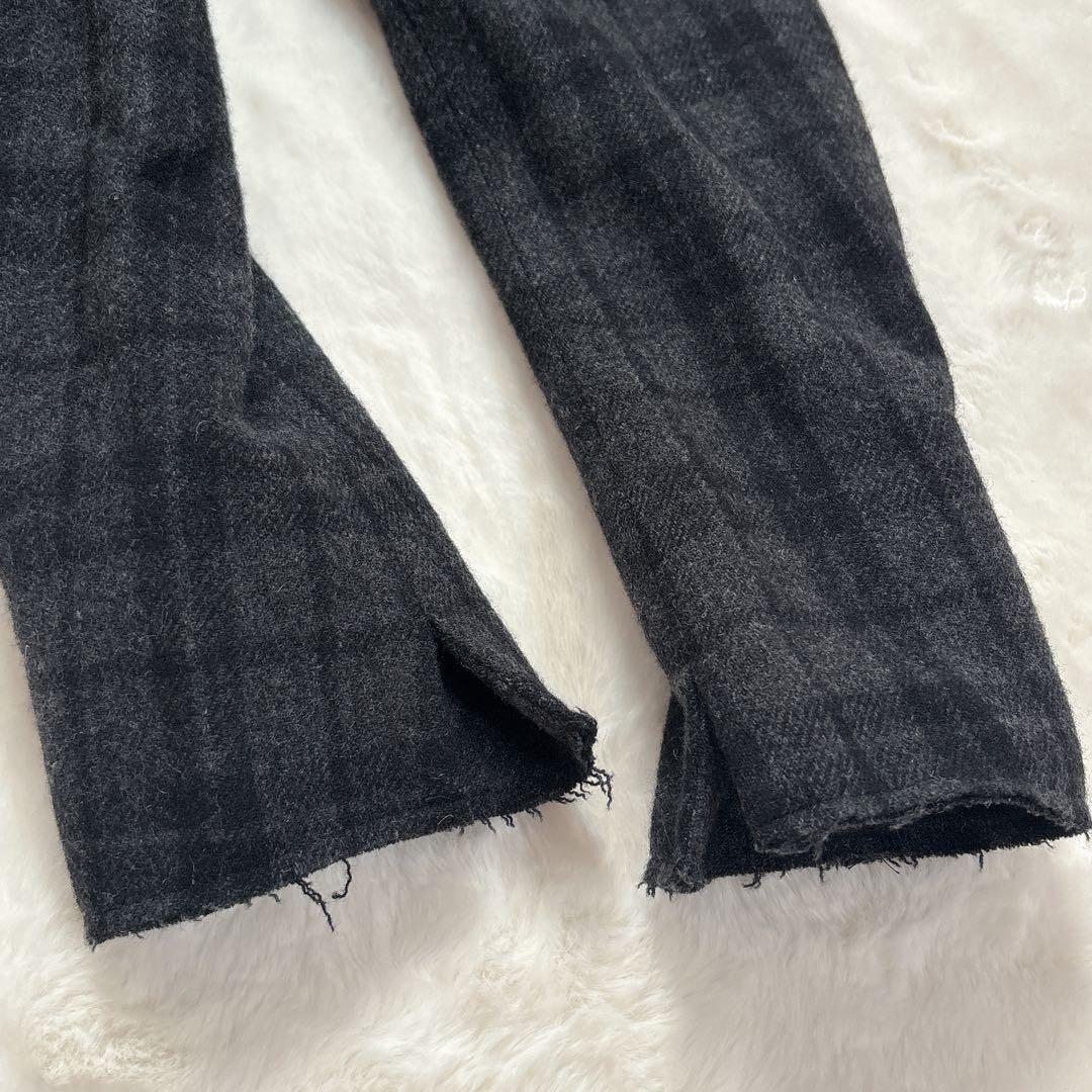 ヨウジヤマモト プリュスノアール ウール ヘム ジャケット サイズ 2 チェック