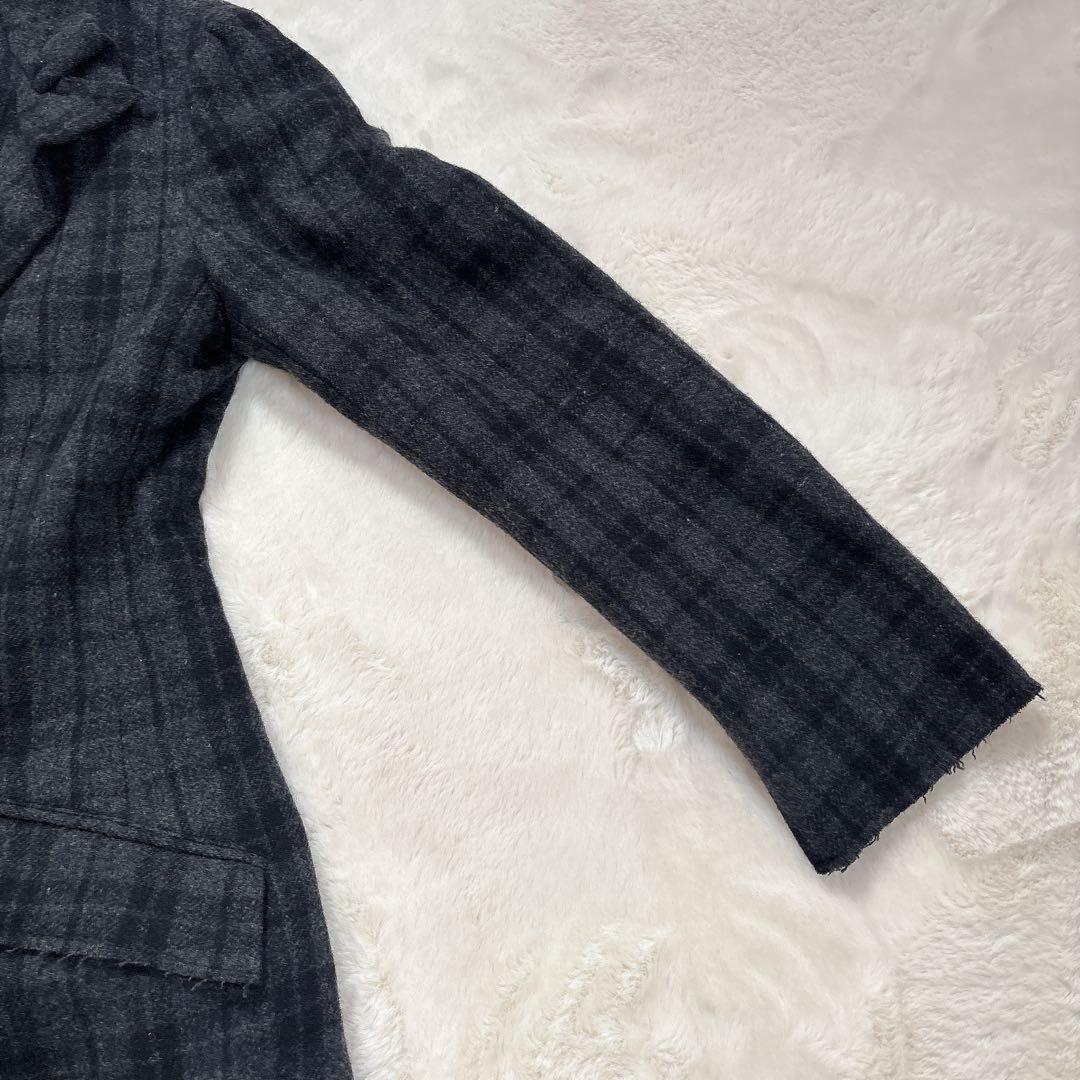 ヨウジヤマモト プリュスノアール ウール ヘム ジャケット サイズ 2 チェック