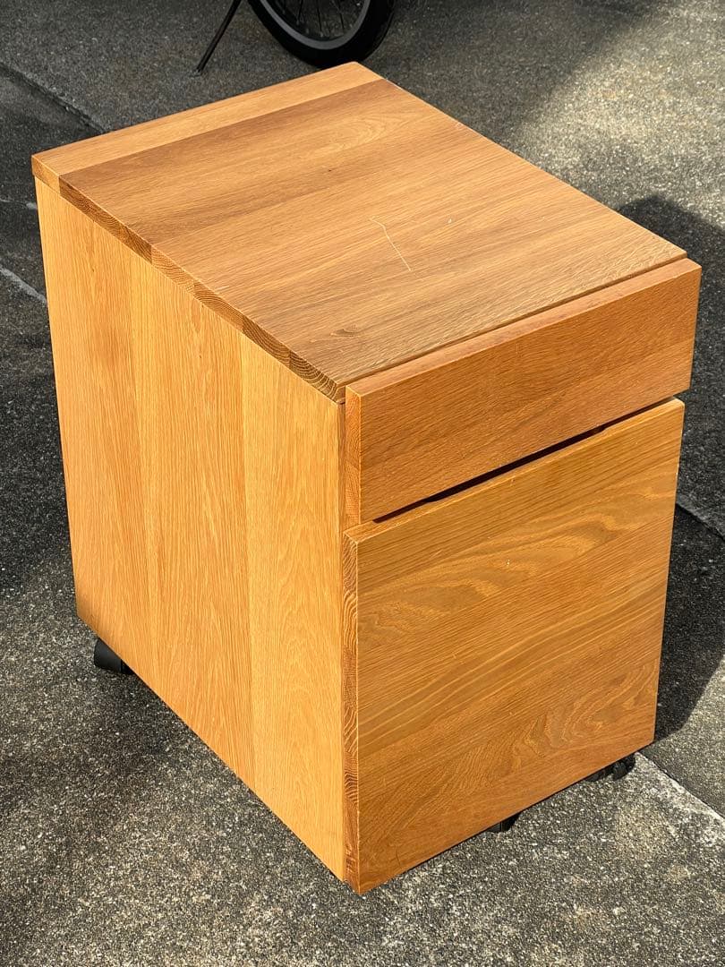 無印良品　無垢材デスクキャビネット　オーク材　学習机　2