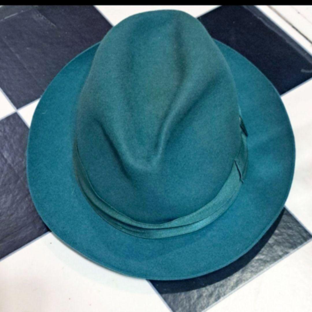 Borsalino ラビットファー　中折れフェルトハット　ボーラーハット　58