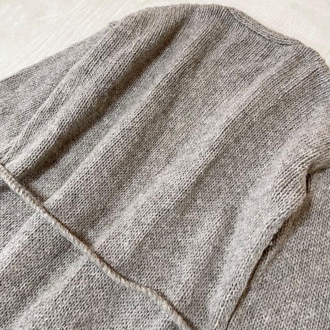 かぐれ　ロングカーディガン　ニットコート　ガウン　ウール　ペルー