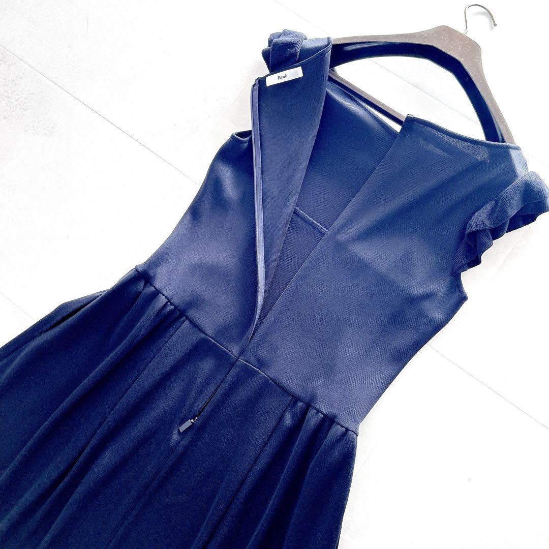 希少✨美品ルネ　フリルワンピース　ニットドレス　ロゴプレート　美シルエット　近年