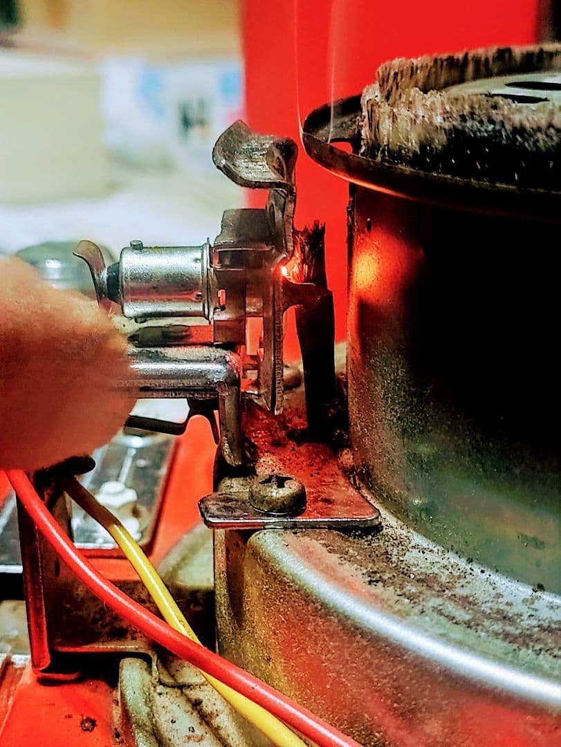 レトロ石油ストーブ　NEC石油ストーブDP-292HA 小型石油ストーブCAMP