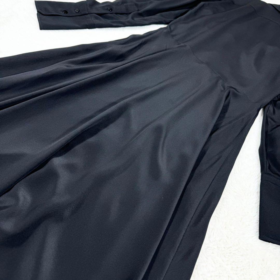 定価13万✨ PATOU ボウ ネックライン シルク ミディドレス マキシ丈 M