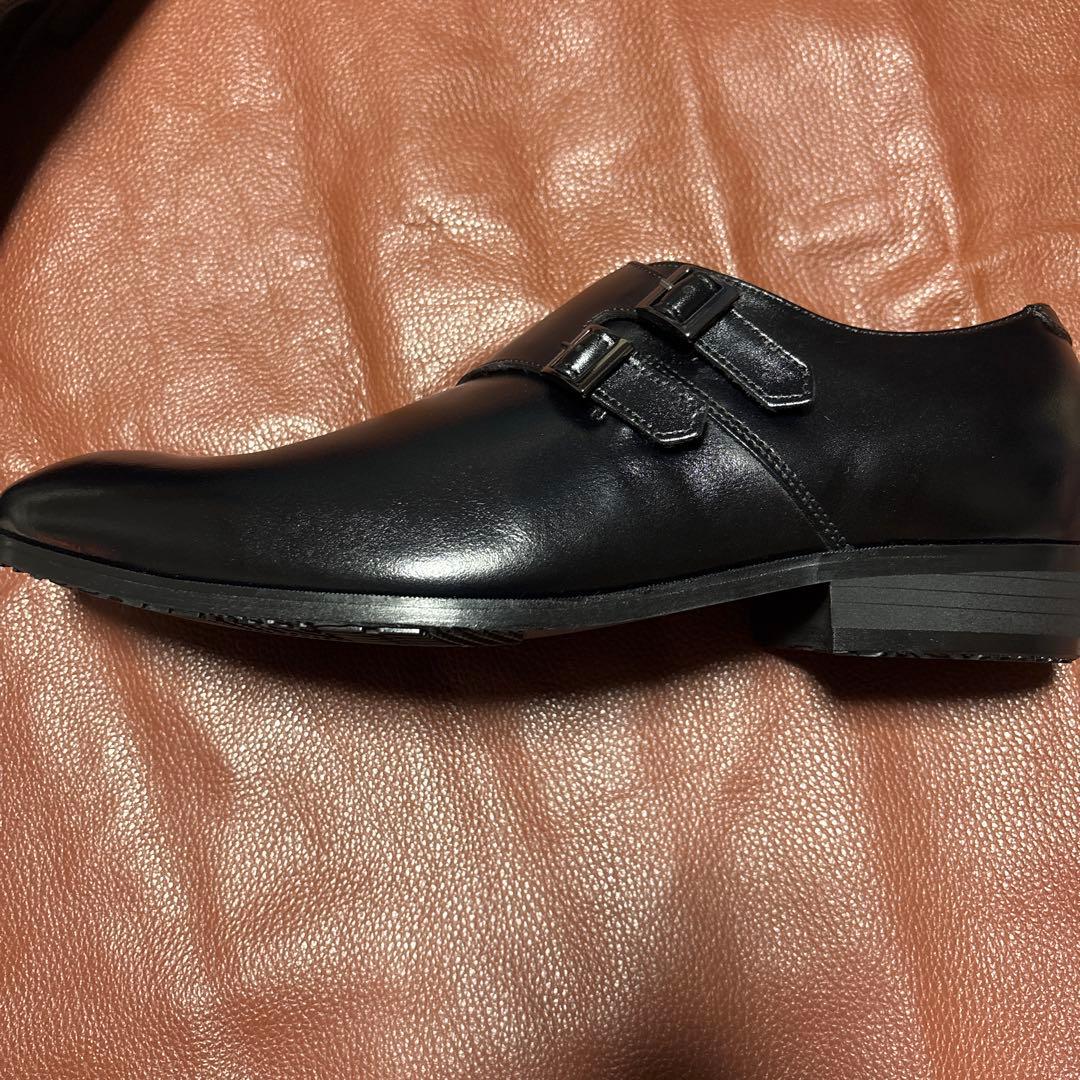 新品未着用カンサイマンコレクション黒牛革 ダブルモンクストラップ　27.5センチ