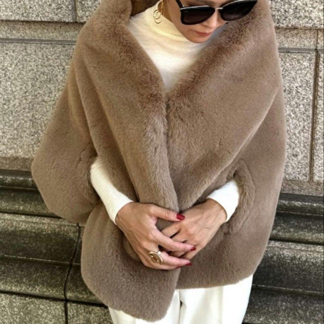 【今期】JENNE リッチボリューム ファーケープ 新品タグ付き