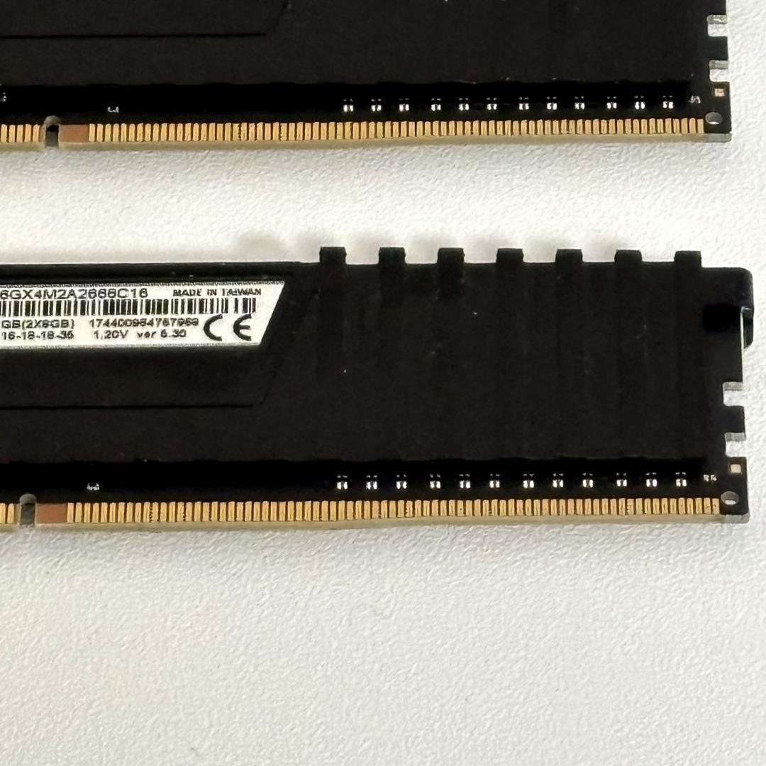 【動作確認済】Corsair DDR4-2666 16GB(8GBx2) LPX