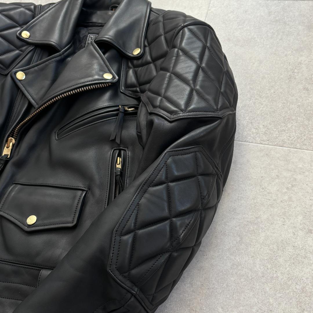 【美品・LL】KADOYAカドヤ/EVO/ダブルライダース/キルティングライナー