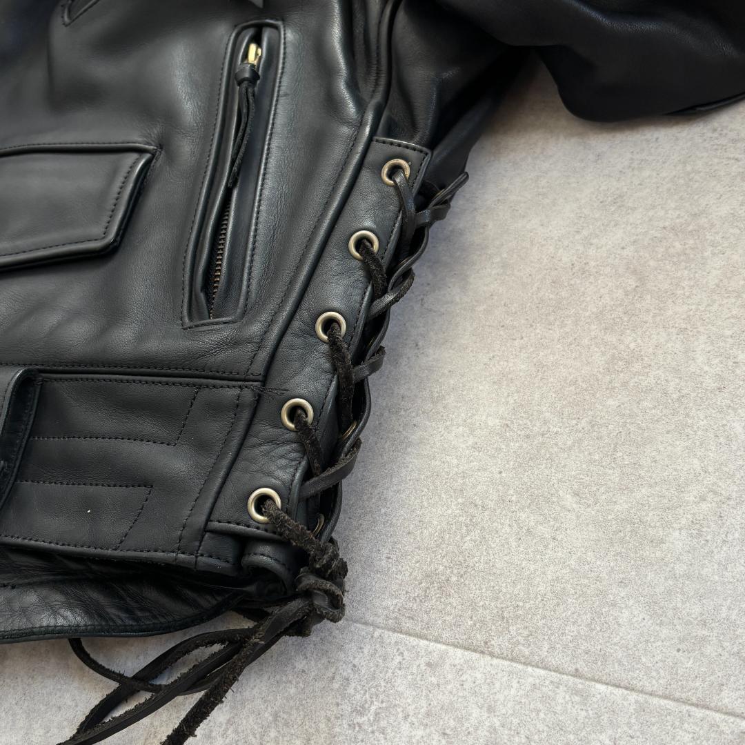 【美品・LL】KADOYAカドヤ/EVO/ダブルライダース/キルティングライナー