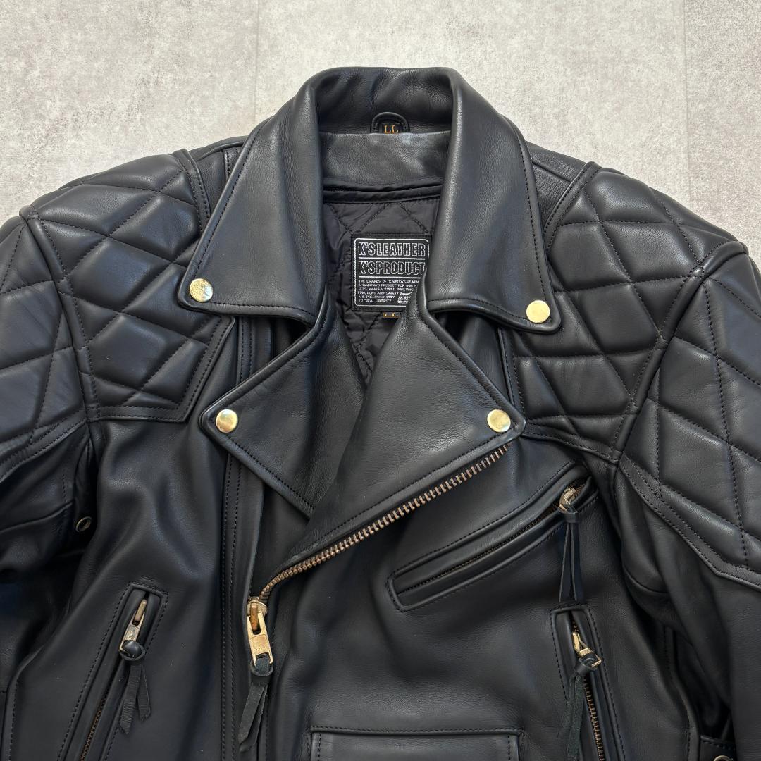 【美品・LL】KADOYAカドヤ/EVO/ダブルライダース/キルティングライナー