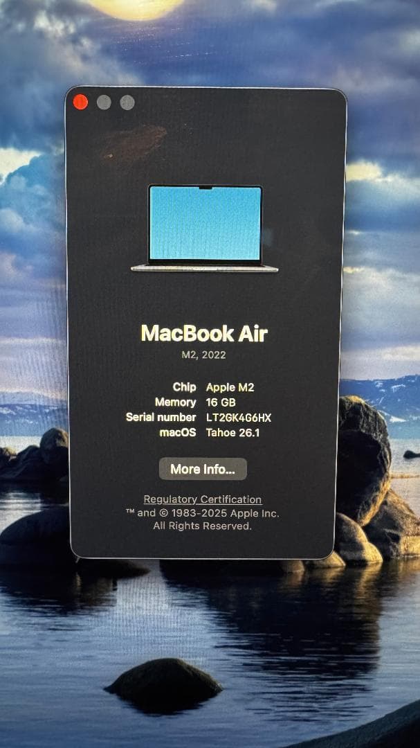 ゆ*様 Macbook Air M2 ミッドナイト US 16/256GB 完璧