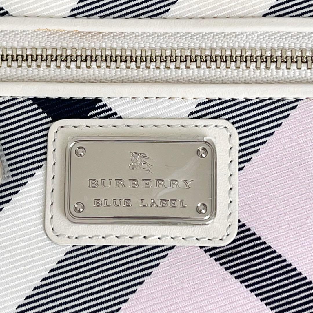 新品✨ バーバリーブルーレーベル チェーンウォレット チェック ホースロゴ