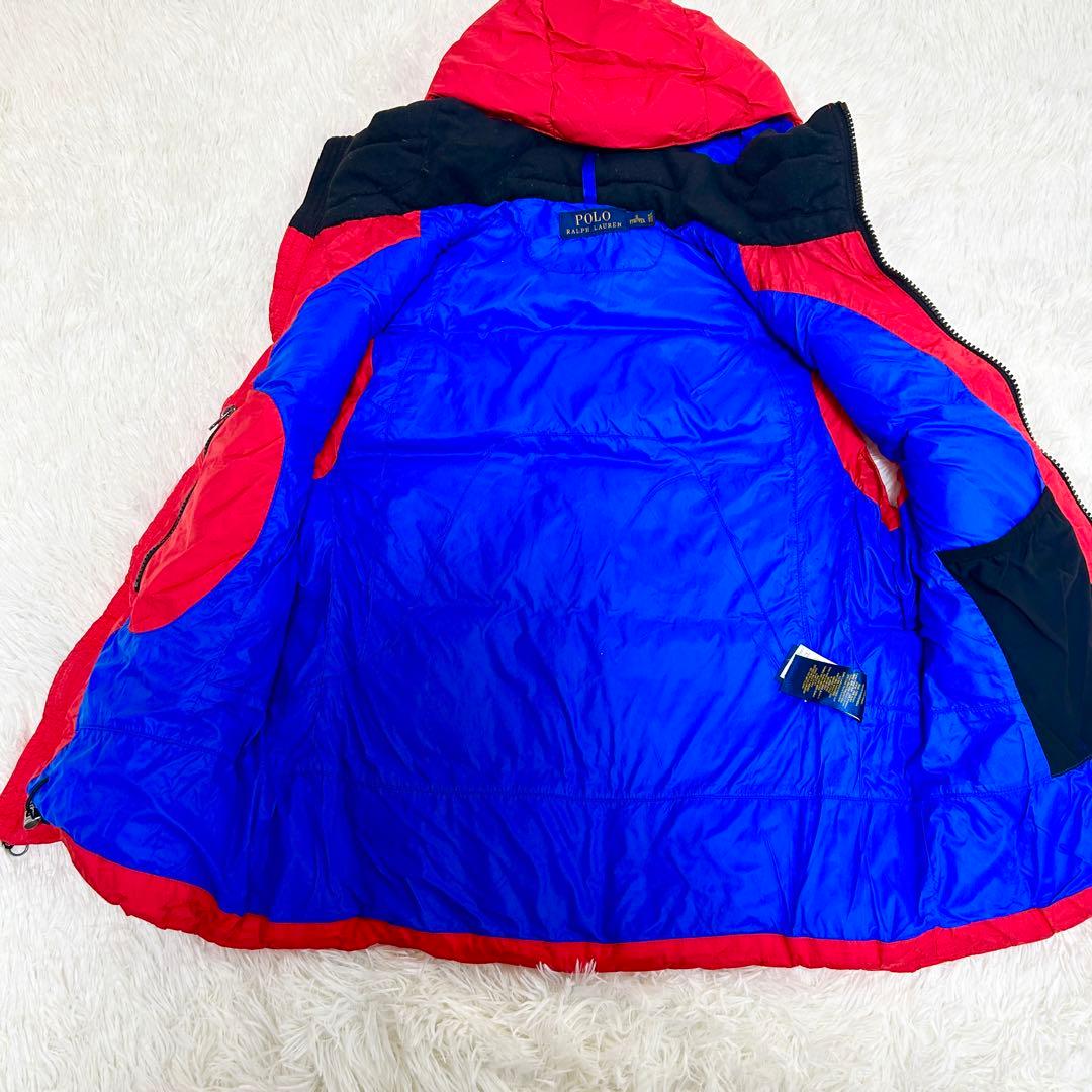 美品✨ポロ　ラルフローレン　POLO ダウンベスト　赤　レッド　ビッグポニー