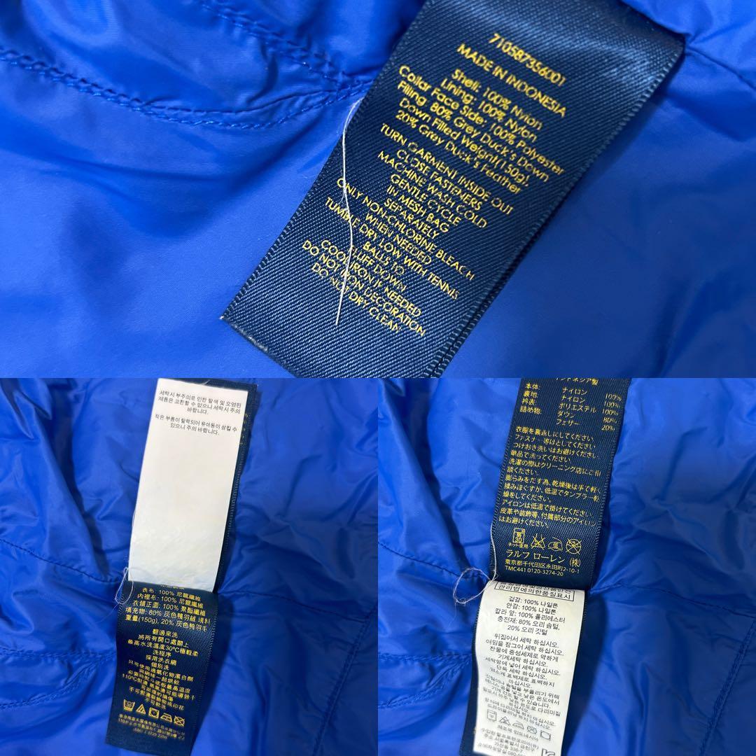 美品✨ポロ　ラルフローレン　POLO ダウンベスト　赤　レッド　ビッグポニー