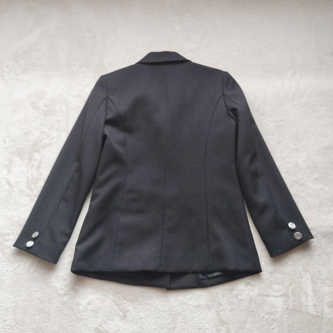 ヒロミチナカノ卒服女の子パンツスーツ　ブラック　ボウタイ　リボン　ブローチセット