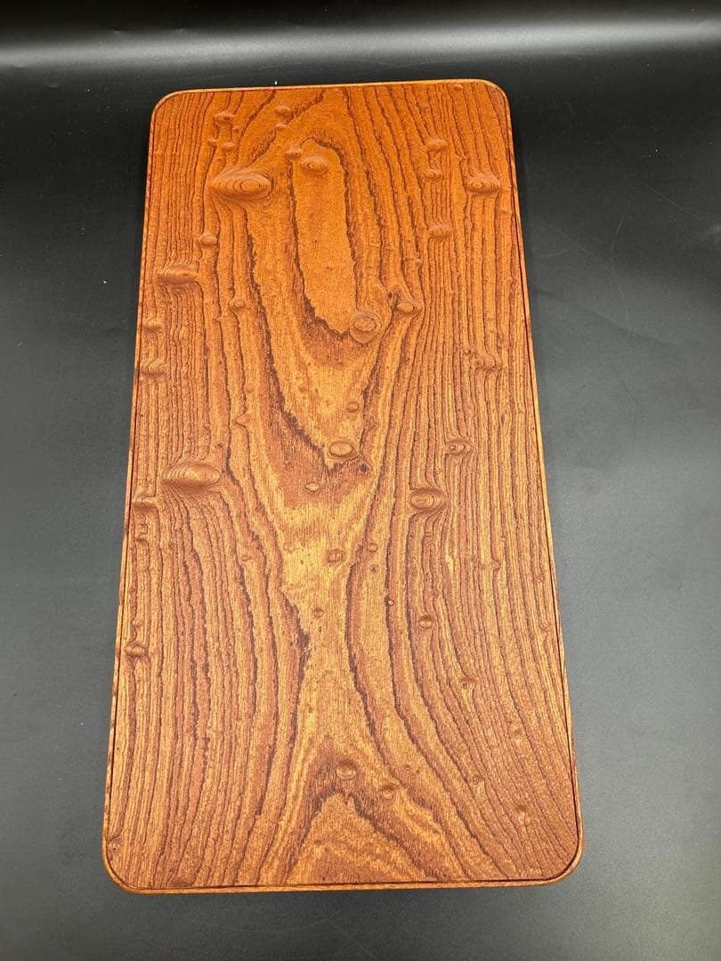 [即購入OK] 欅(けやき) 玉杢長盆　新品未使用　無垢材一枚物