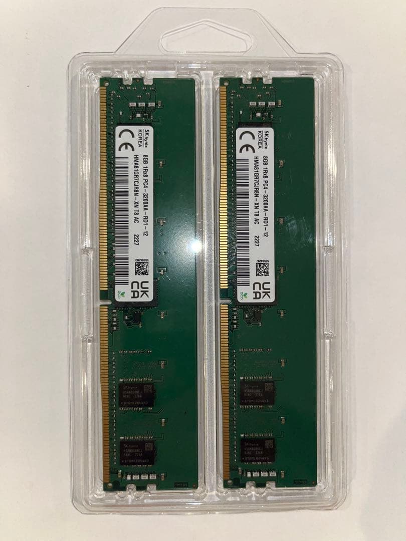 DDR4 8GB 2400MHz メモリ2枚セット