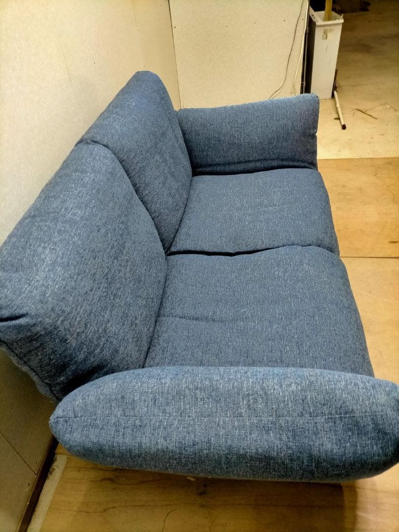 2人掛けソファ　リクライニング　ローソファ　ソファーベッド　250206-1