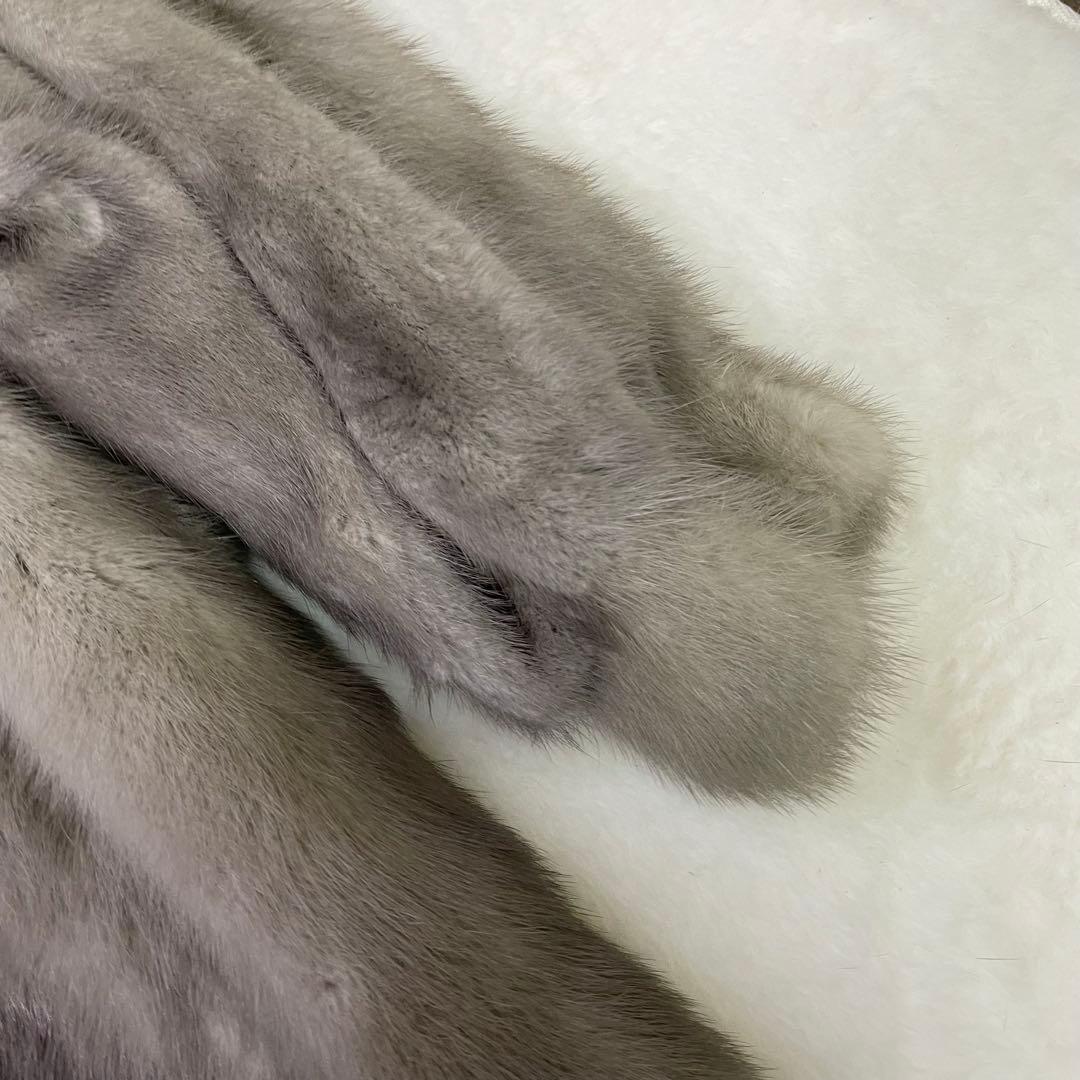 美品　SAGA MINK MESSALA グレー毛皮コート　本毛皮　最高級