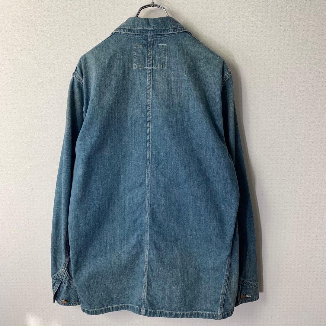 シュガーケーン 11ozデニムワークコート カバーオール ユーズドウォッシュ