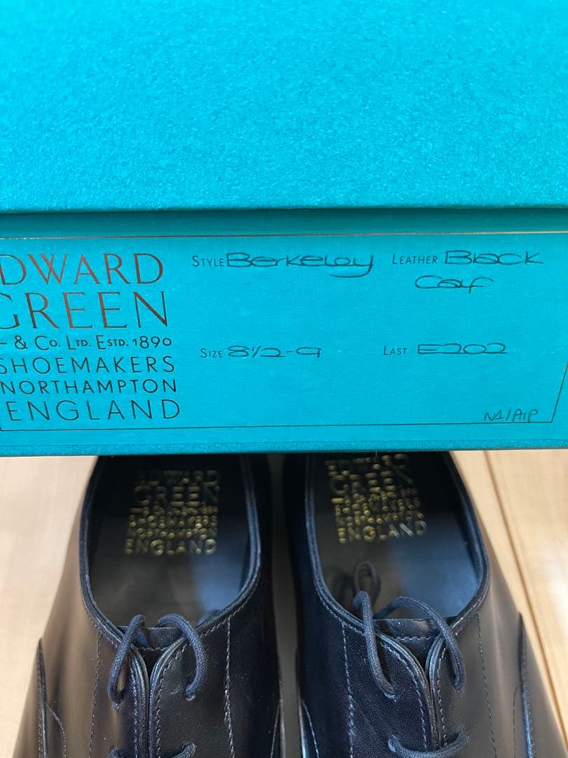 英国製新品エドワードグリーン最高級ライン 黒色バークレイ202ラスト UK8.5