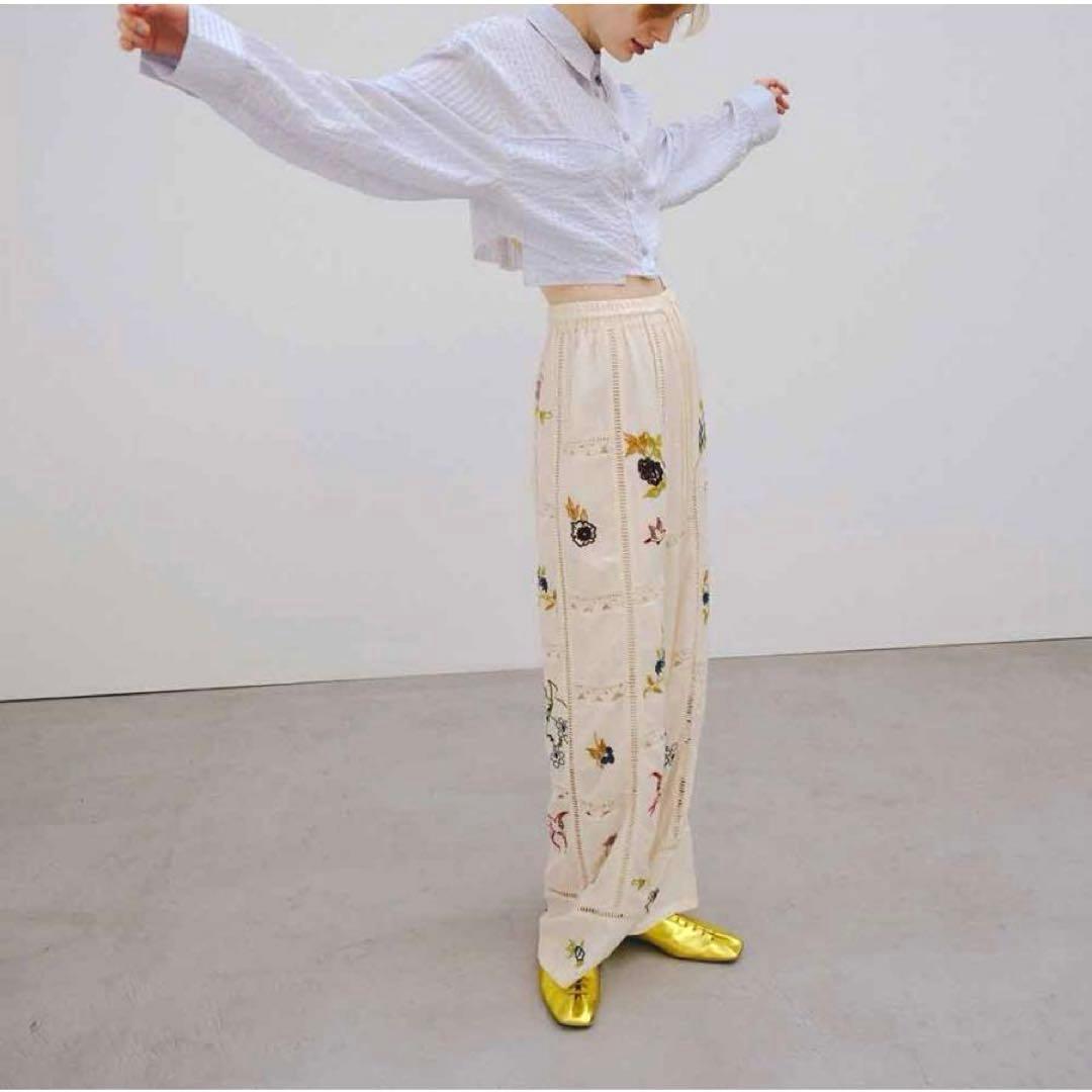 ［専用］エンブロイダリーパッチワークトラウザーズ 刺繍 36 TODAYFUL