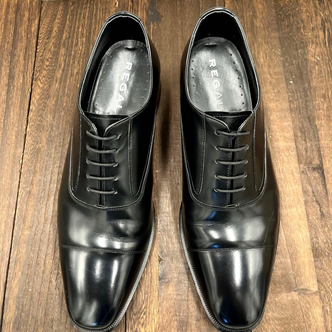 t　リーガル　ストレートチップ　725R　ブラック　黒　24.5㎝