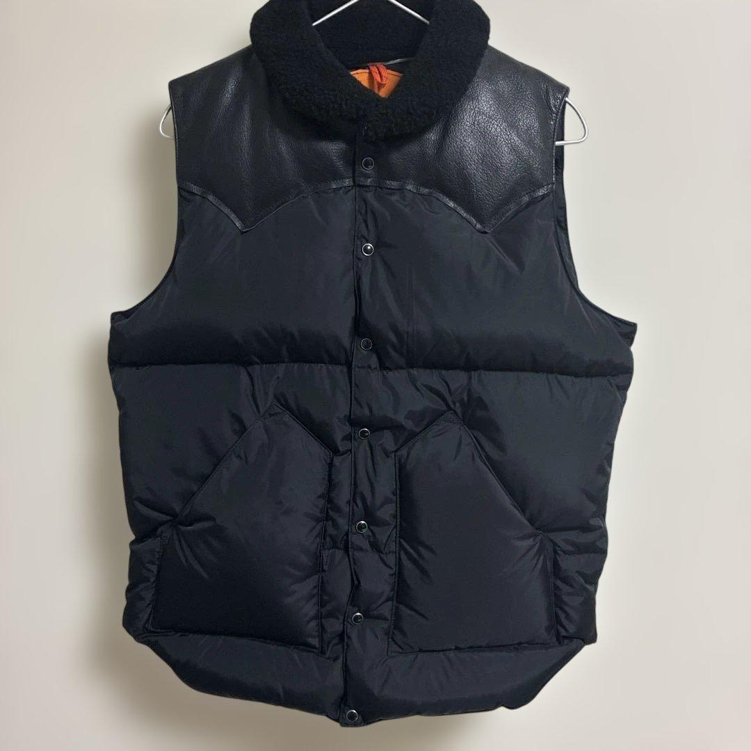 ロッキーマウンテンフェザーベッド ビームス ダウンベスト ブラック 40