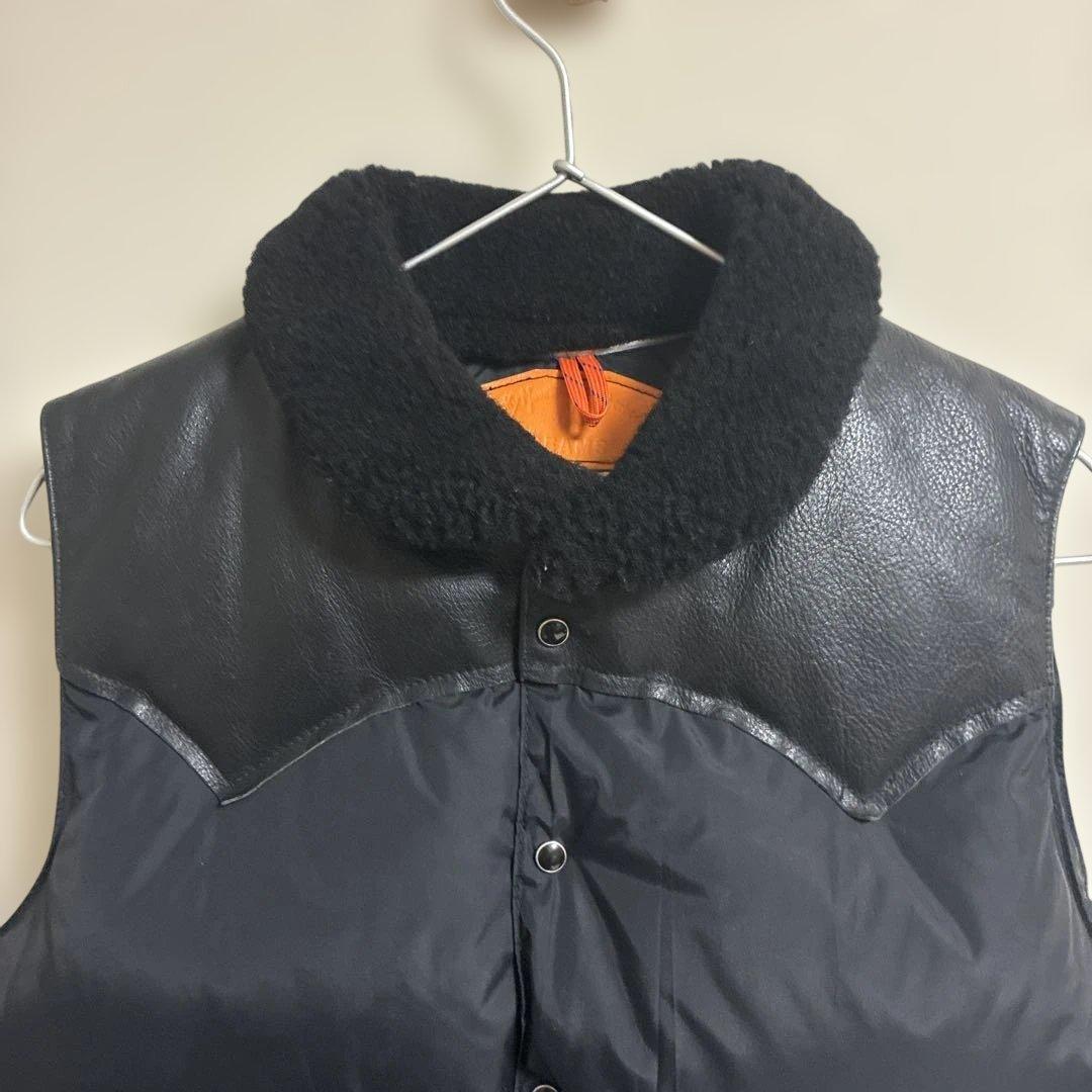 ロッキーマウンテンフェザーベッド ビームス ダウンベスト ブラック 40