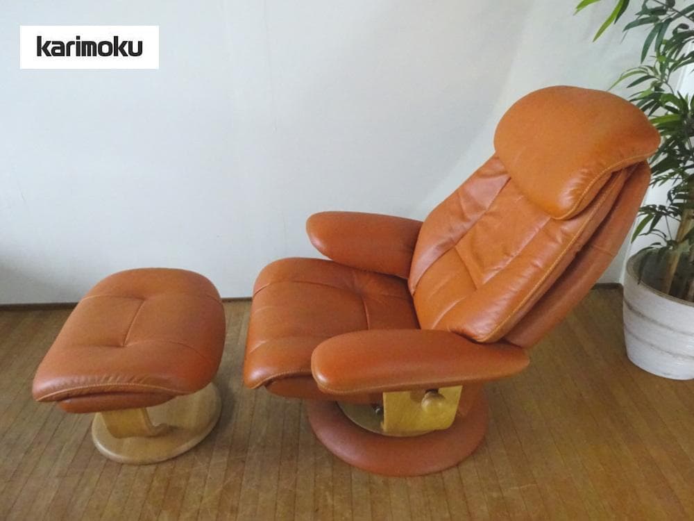 Toshihiro カリモク家具　パーソナルチェア　RU6620　本革