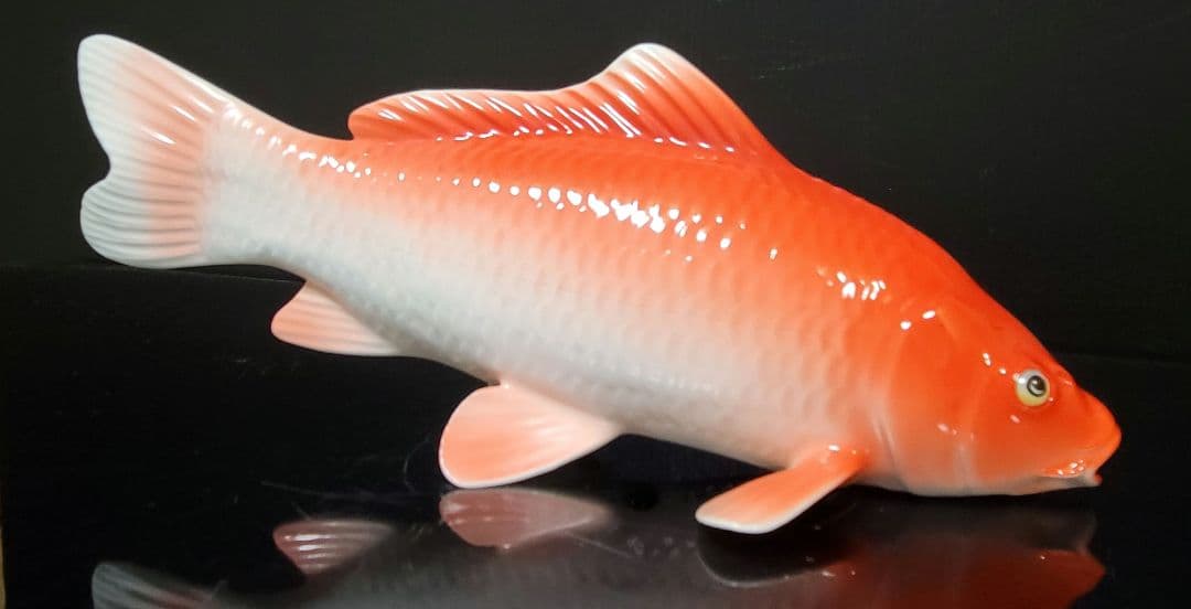 当時物 ノリタケ 鯉 魚 置物 2匹 フィギュリン Noritake
