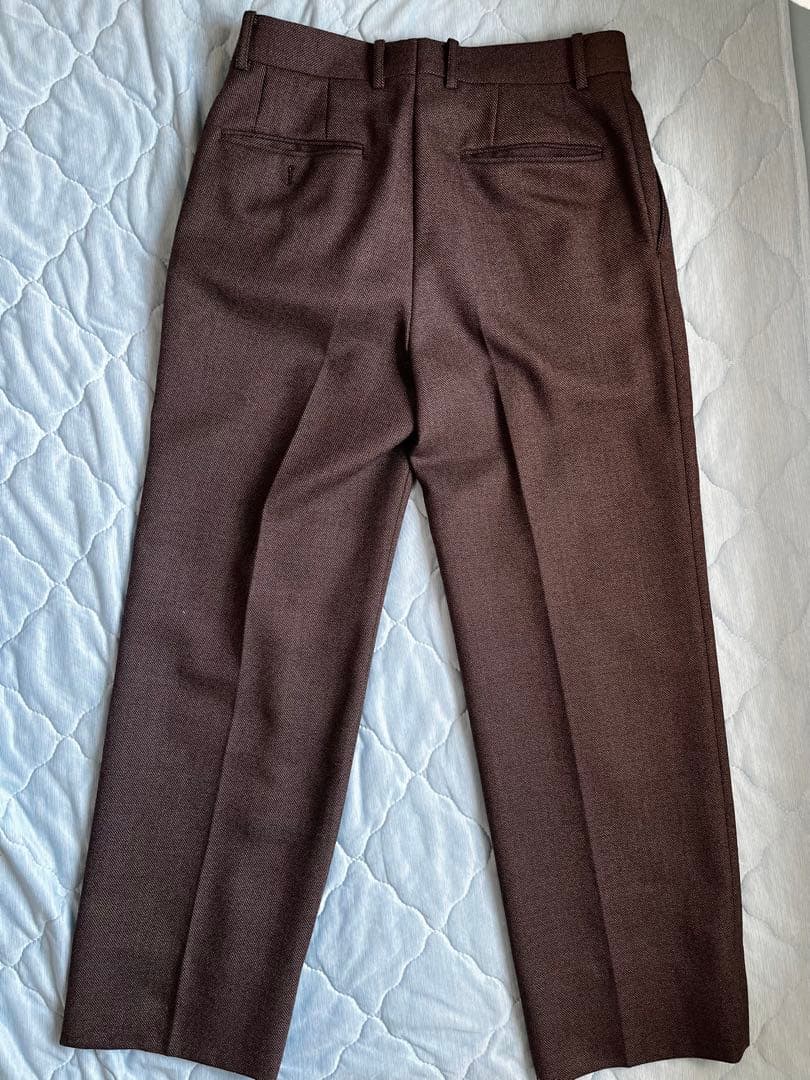 interim ブラウンウールスラックス