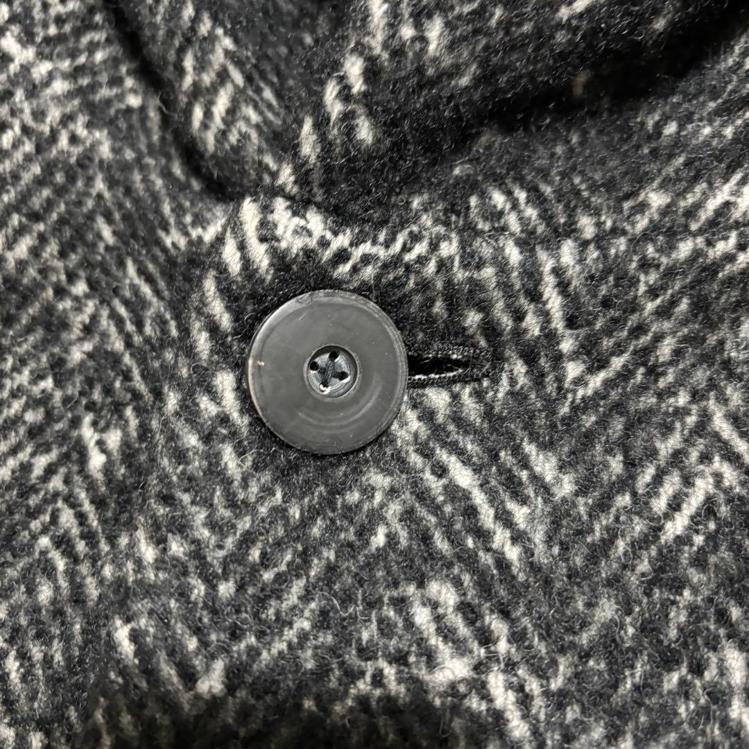 美品★ドゥルカマラ ヘリンボーン フード コート ドロップショルダー サイズ0