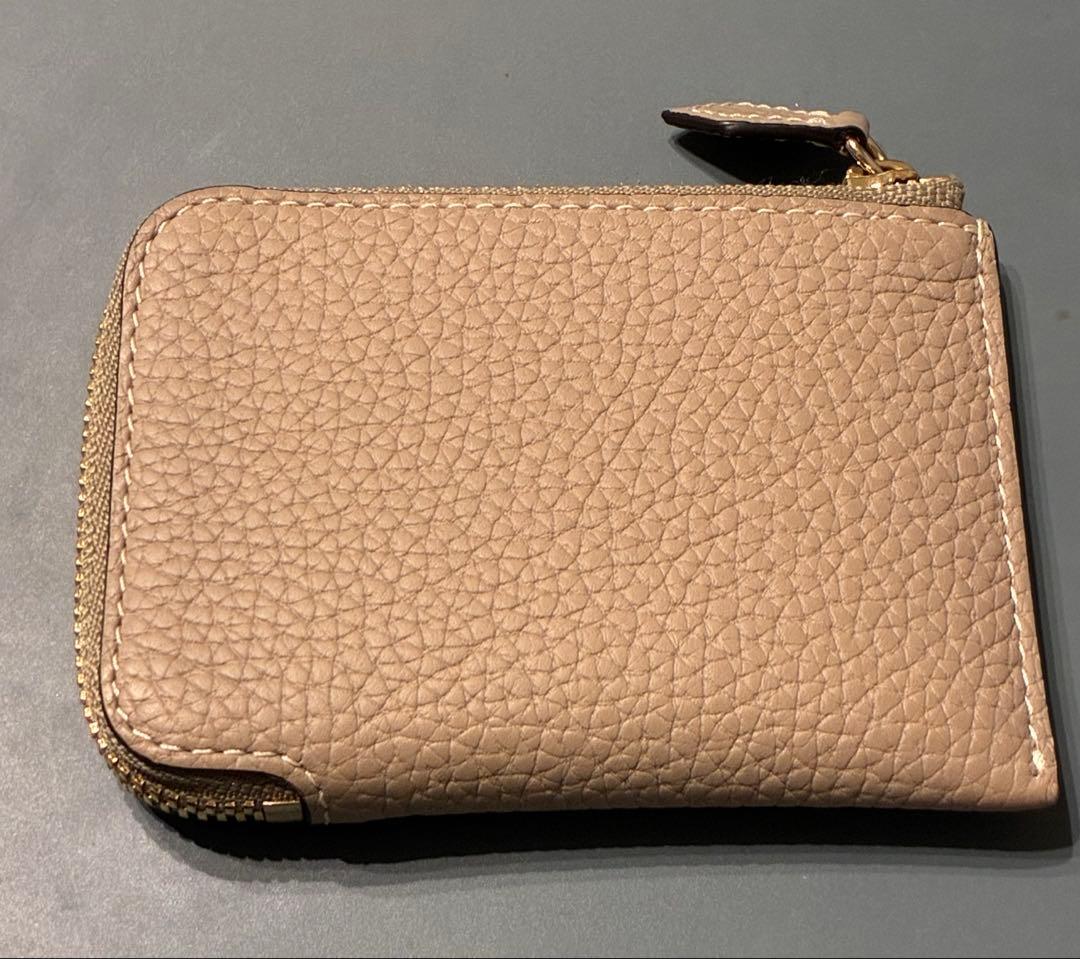 【美品】ボナベンチュラ　スクエア カード ケース シュリンクレザー