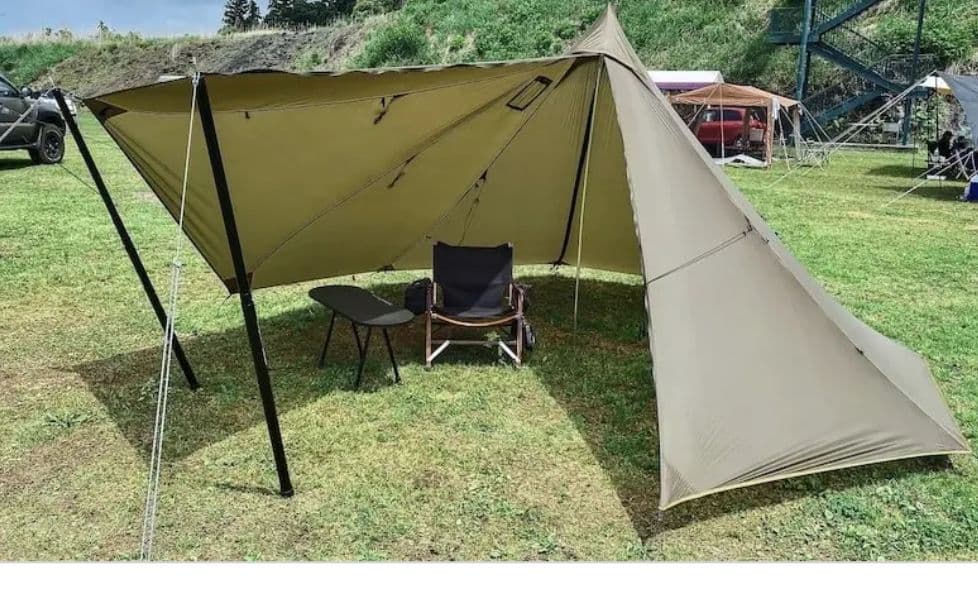 UnaFreely シルナイロン ワンポールテントダークブラウン 謎テント