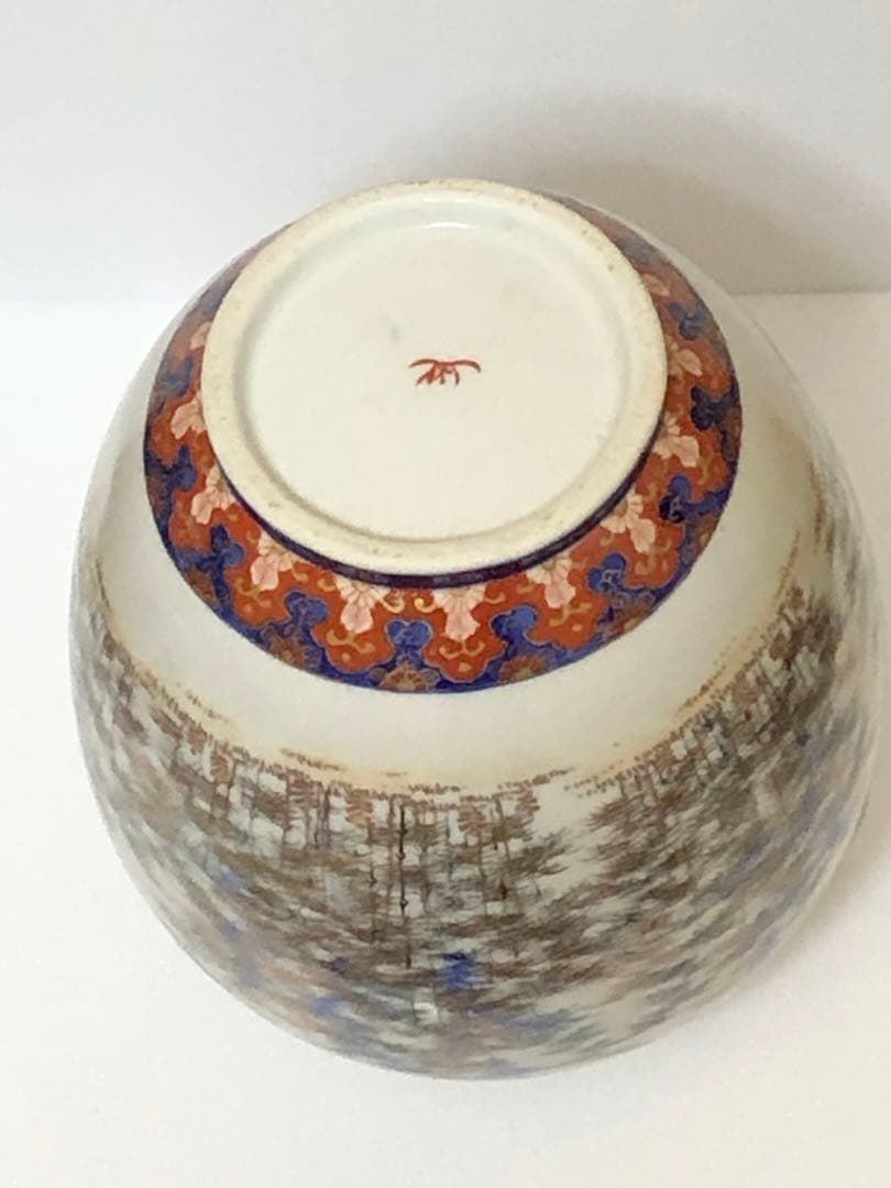 最終割引価格 明治 初期 有田焼 明治香蘭社 オールド香蘭社 色絵竹林文 花瓶