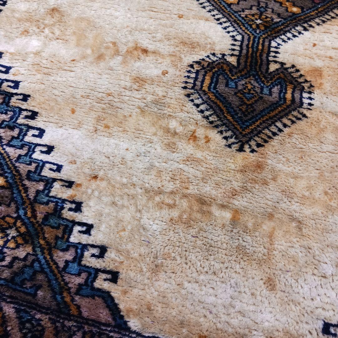 Y3075 パキスタン絨毯 ウール 手織り 181×122㎝ トライバルラグ