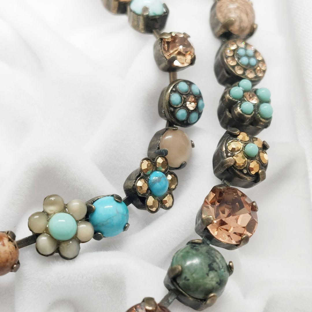 【美品】アマーロ AMARO ネックレス+ブレスレットセット 天然石 ターコイズ