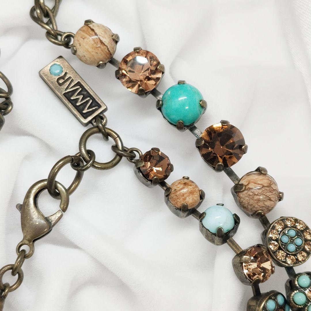 【美品】アマーロ AMARO ネックレス+ブレスレットセット 天然石 ターコイズ